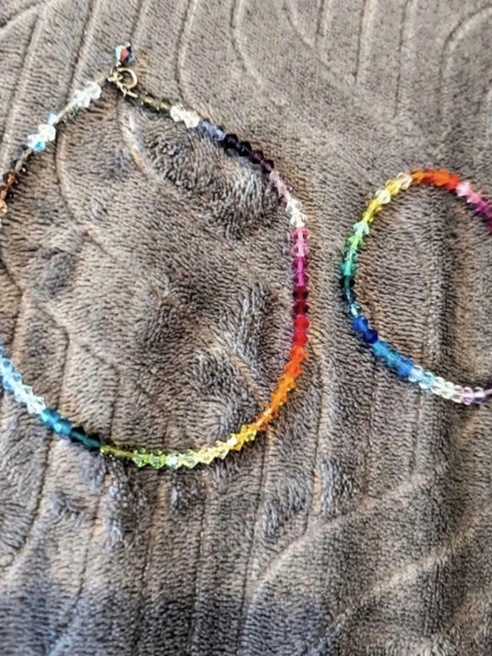 Swarovski Multicolor Beaded Necklace Anklet Like New